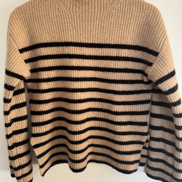 RAILS SIZE S Claudia wool tan black striped sweater - Picture 3 of 6